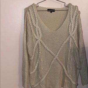 Tan and cream sweater